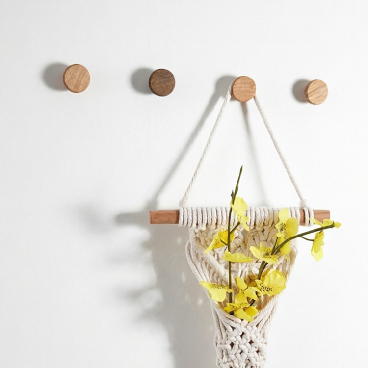 Wandhaken Holz Rund – Minimalistische Kleiderhaken aus Eiche für B2B-Großhandel – Bild 6