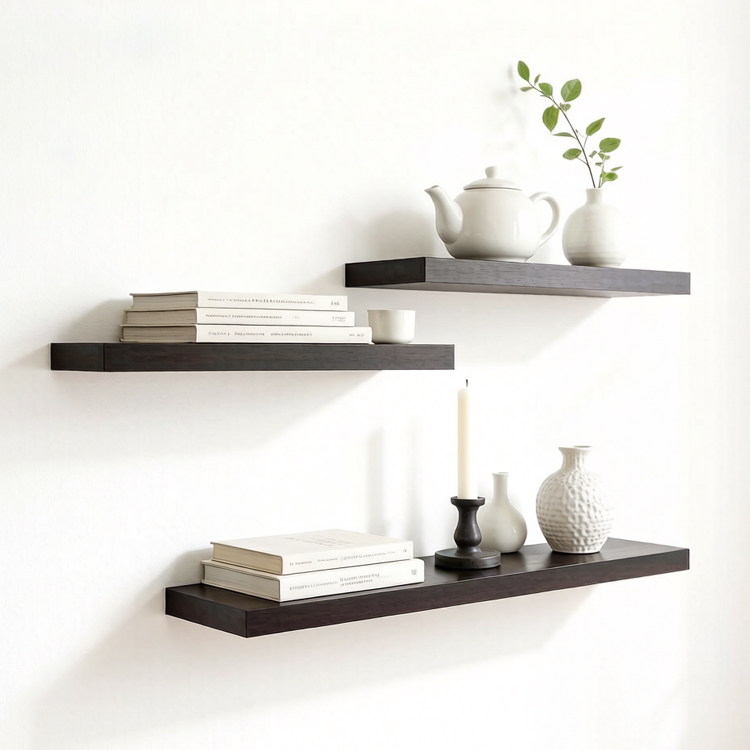 High Gloss Heavy Duty Home Decor MDF Wood Wall Floating Shelf