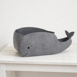 Whale-Shaped Felt Laundry Basket