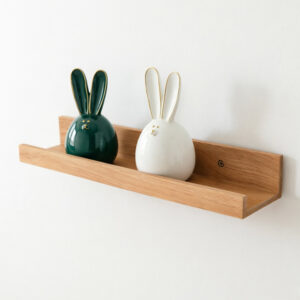 Wood Minimalist Picture Ledge with Integrated Card Slot