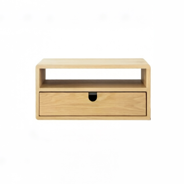 Table de chevet murale en bois avec tiroir – Image 5