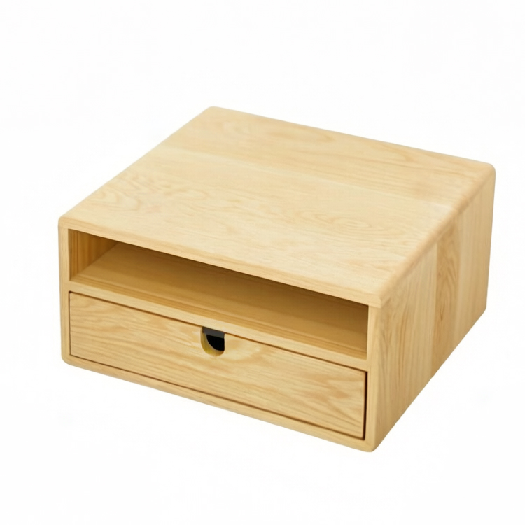 Wooden Storage Wall Mounted Bedside Table with Drawer