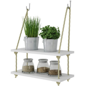 Natural Rope Floating Wall Shelf