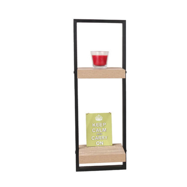Wood Floating Wall Shelf with Metal Brackets​ - Image 3