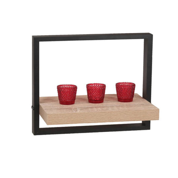 Wood Floating Wall Shelf with Metal Brackets​ - Image 4