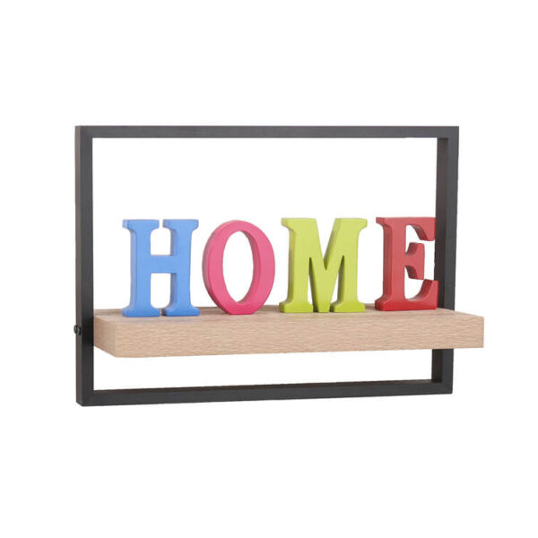 Wood Floating Wall Shelf with Metal Brackets​