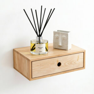 Wall-Mounted Nightstand with Shelf and Drawer​​