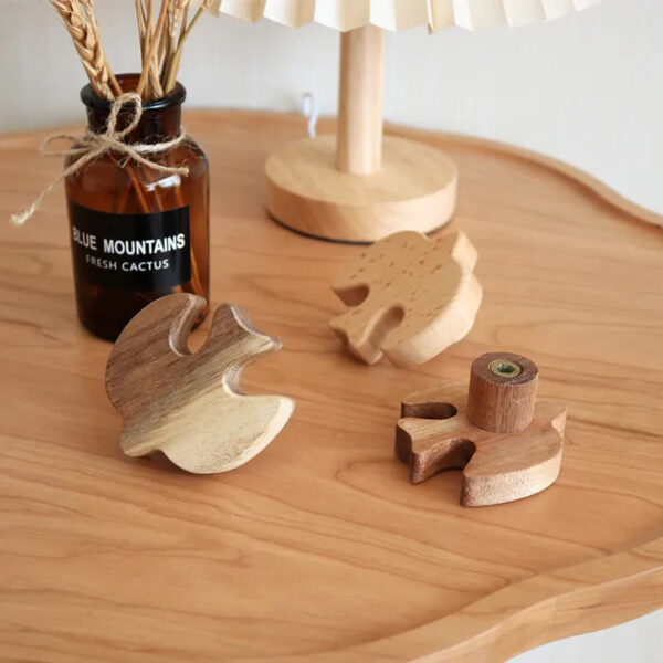 Cute Animal-shaped Punch-free Wooden Wall Hooks (4)