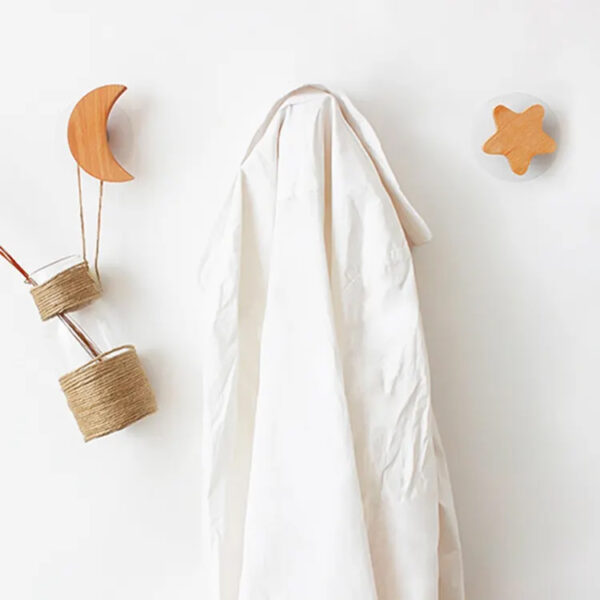 Cute Animal-shaped Punch-free Wooden Wall Hooks