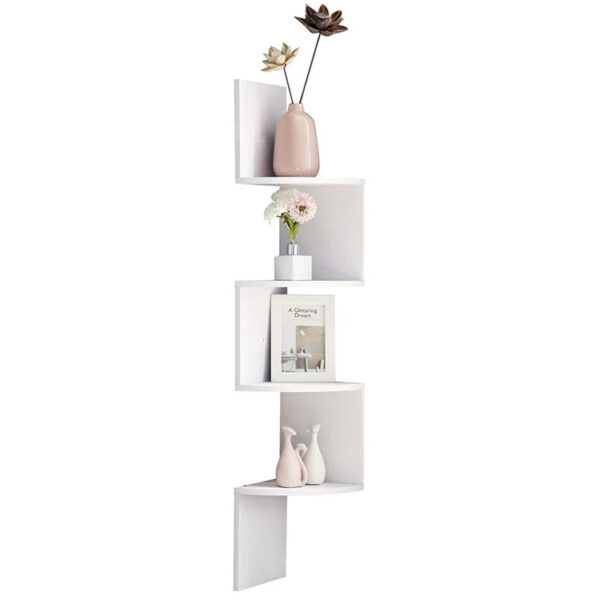 Floating Wooden Corner Shelf