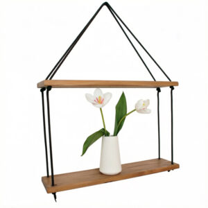 Handcrafted Reclaimed Wood Dual Floating Shelf