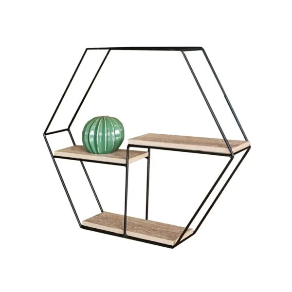 Hexagonal Metal Floating Shelf