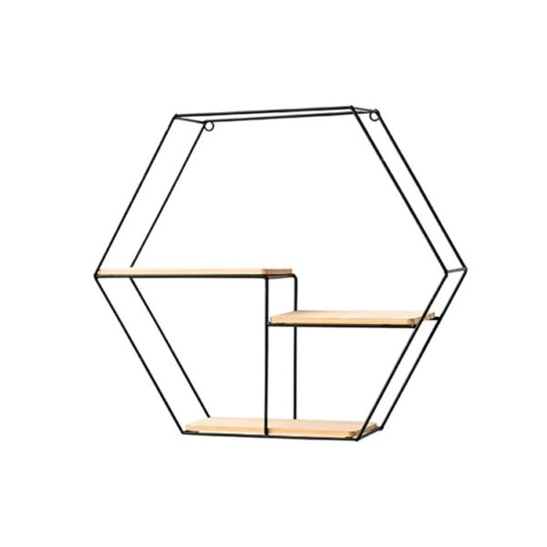 Hexagonal Metal Floating Shelf