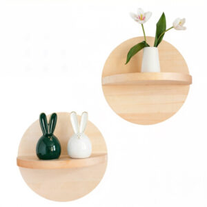 Modular Circular Wall-Mounted Storage Organizer with Shelves and Hooks