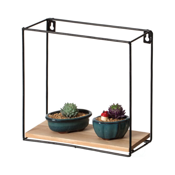 Rectangular Floating Shelf with Metal Frame