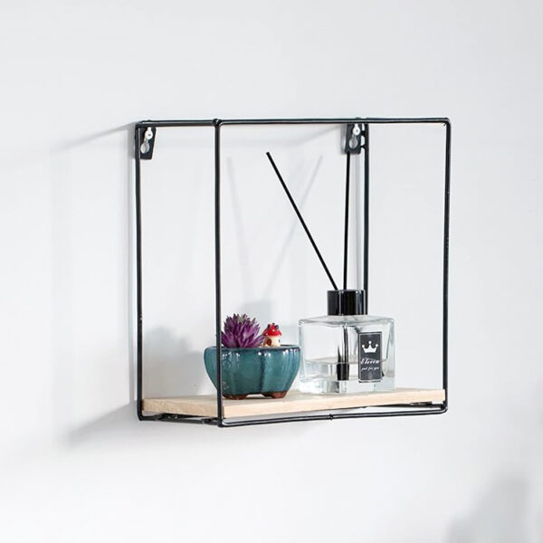 Rectangular Floating Shelf with Metal Frame