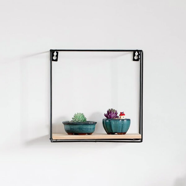 Rectangular Floating Shelf with Metal Frame