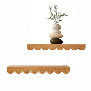 Scalloped Edge Wall Storage Shelf