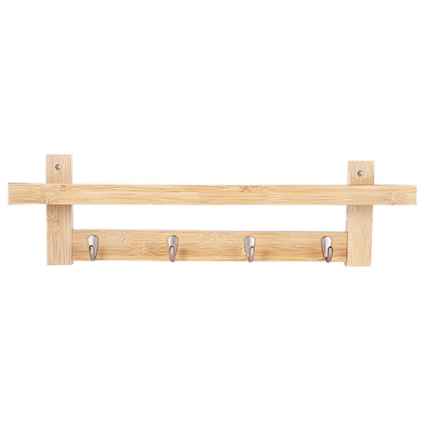 Wall-Mounted Vintage Coat Hook Rack with Shelf