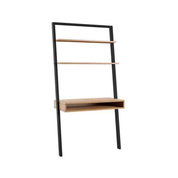​​Modern Leaning Ladder Desk with Shelves​