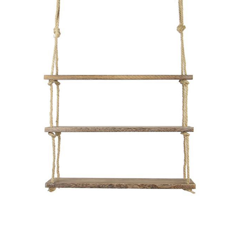 3-Tier Jute Rope Wall-Mounted Organizer Shelf