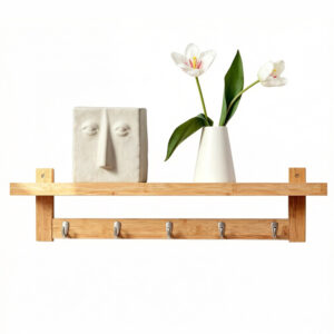 Customizable Floating Bamboo Wall Shelf