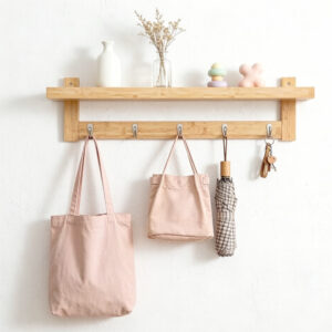 Customizable Floating Bamboo Wall Shelf