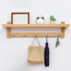 Customizable Floating Bamboo Wall Shelf