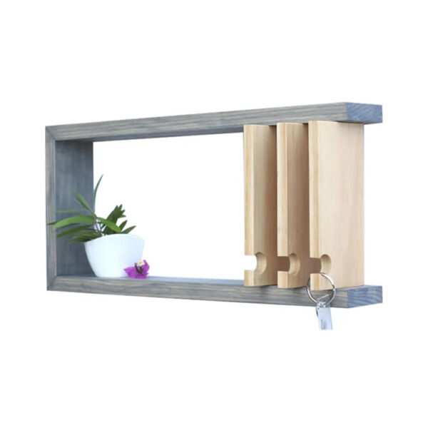 Magnetic Wooden Entryway Key Organizer