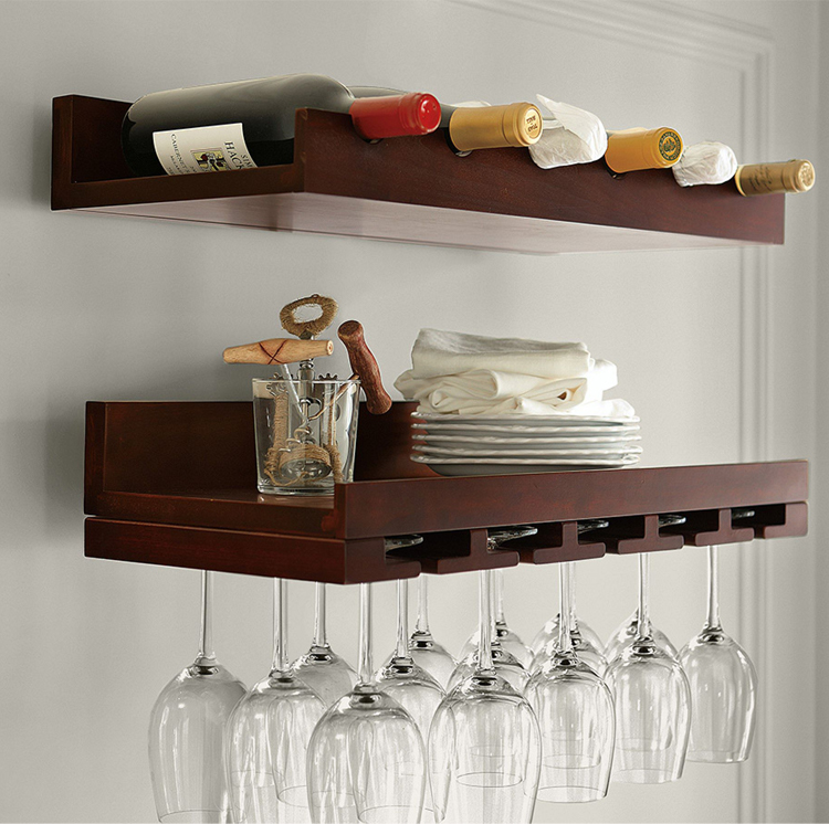 Wooden Wall Mounted Wine Rack