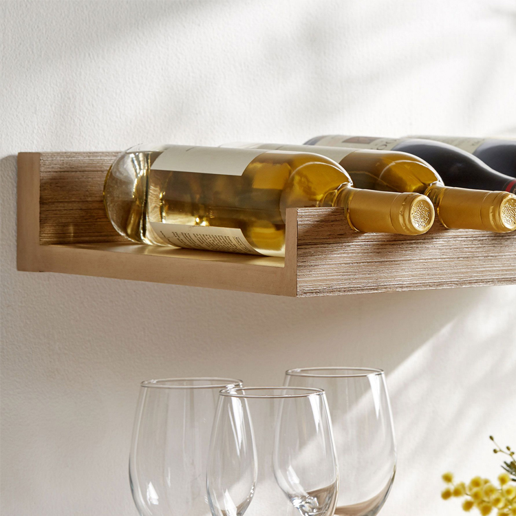 Wooden Wall Mounted Wine Rack