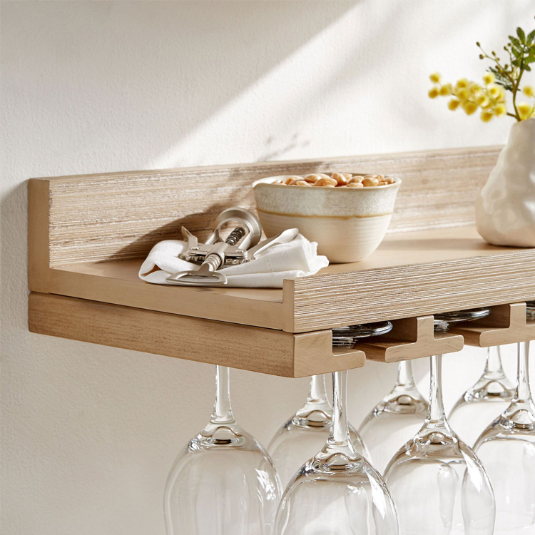 Wooden Wall Mounted Wine Rack