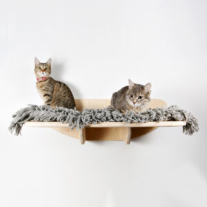 Modern Wall Mounted Wooden Cat Perch