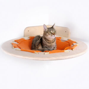 Round Wood Wall Mounted Cat Hammock