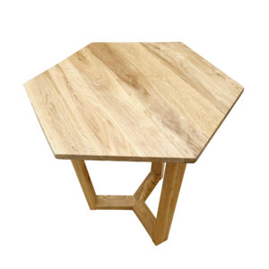 Hexagonal Solid Wood Side Table