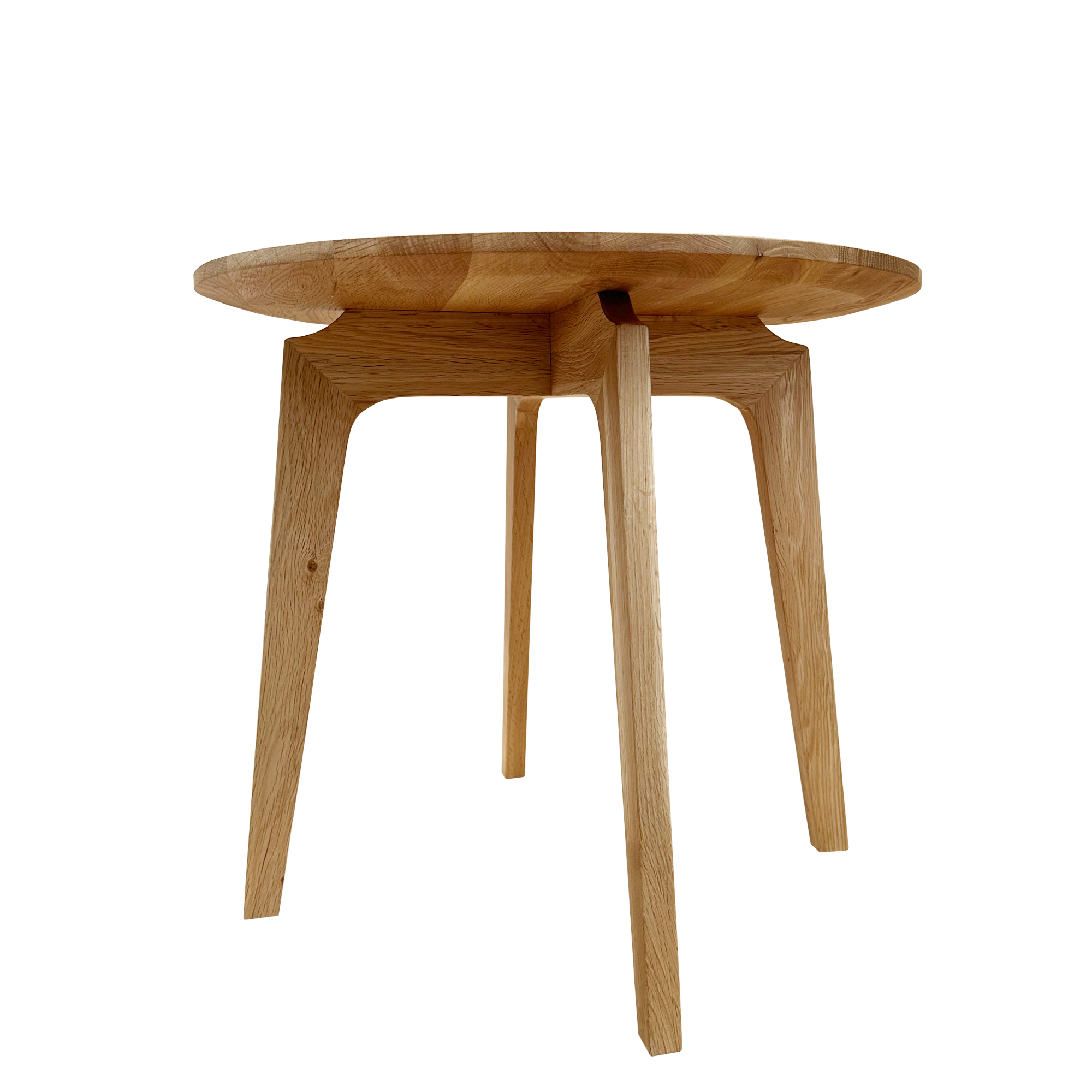 Minimalist Round Solid Wood Side Table