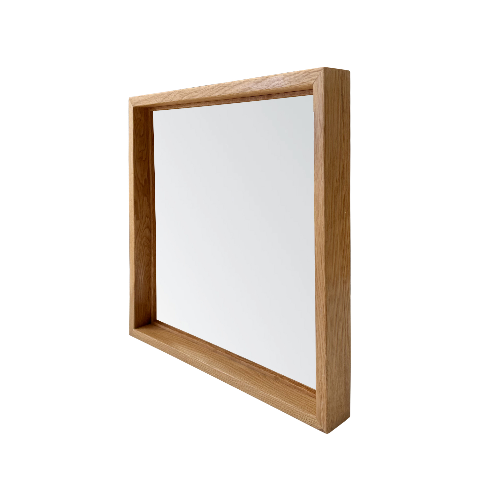 Minimalist Solid Wood Shadow Box Wall Mirror