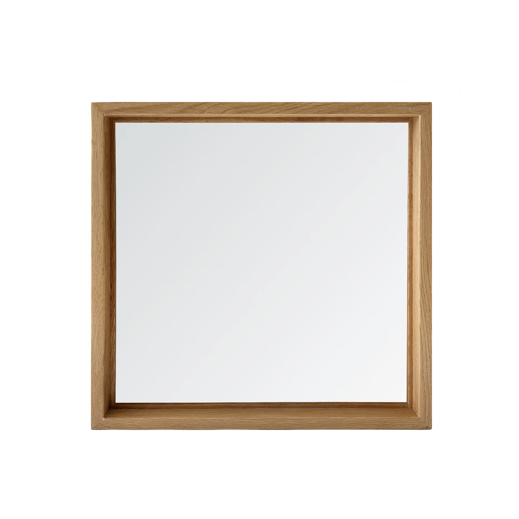Minimalist Solid Wood Shadow Box Wall Mirror
