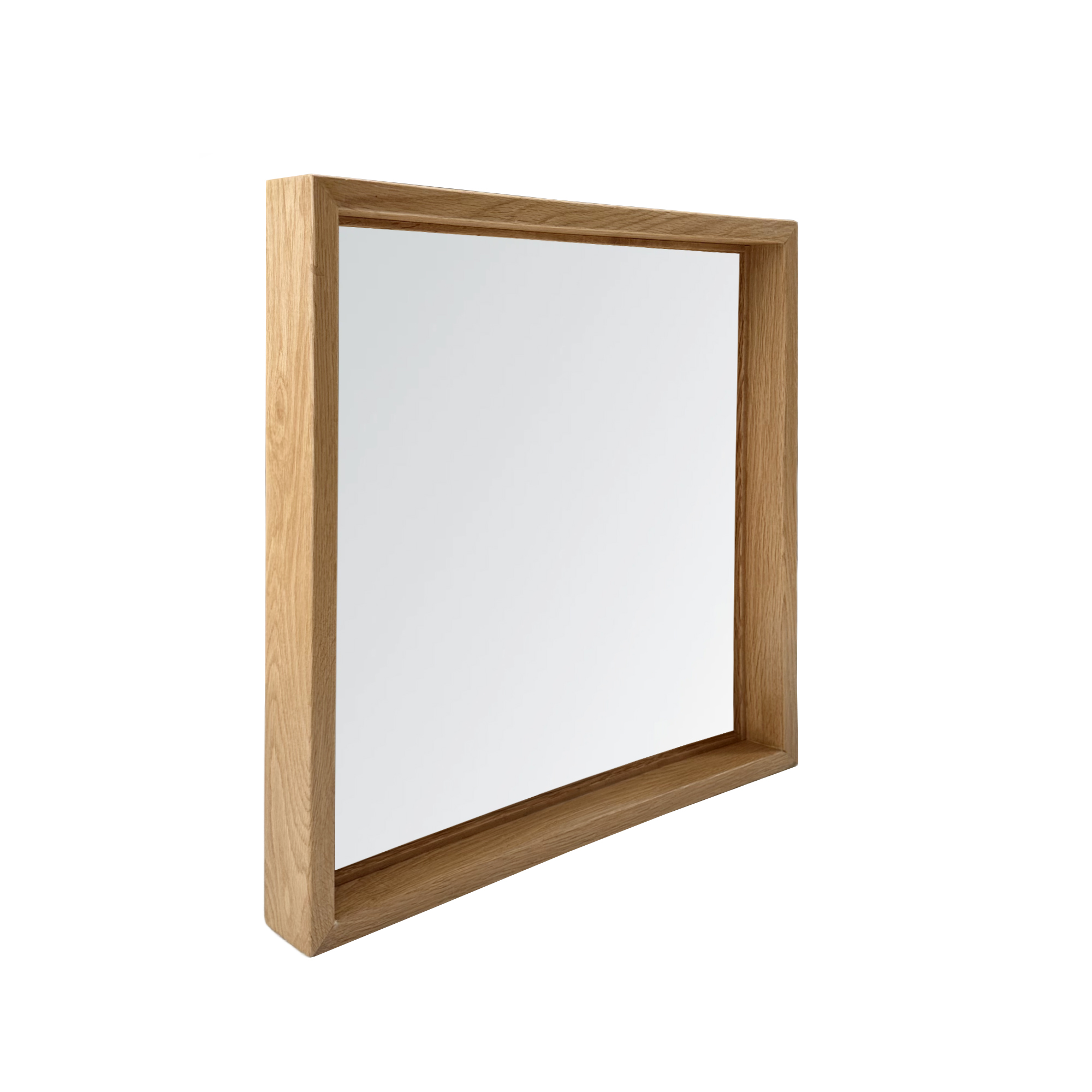 Minimalist Solid Wood Shadow Box Wall Mirror
