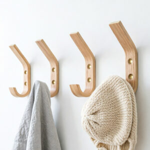 Minimalist Solid Wood Wall-Mounted Hook