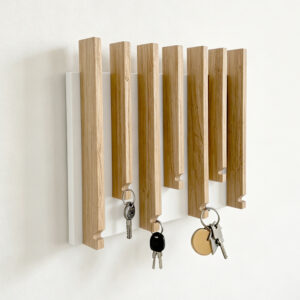 Modern Solid Wood Piano Key Entryway Wall Organizer