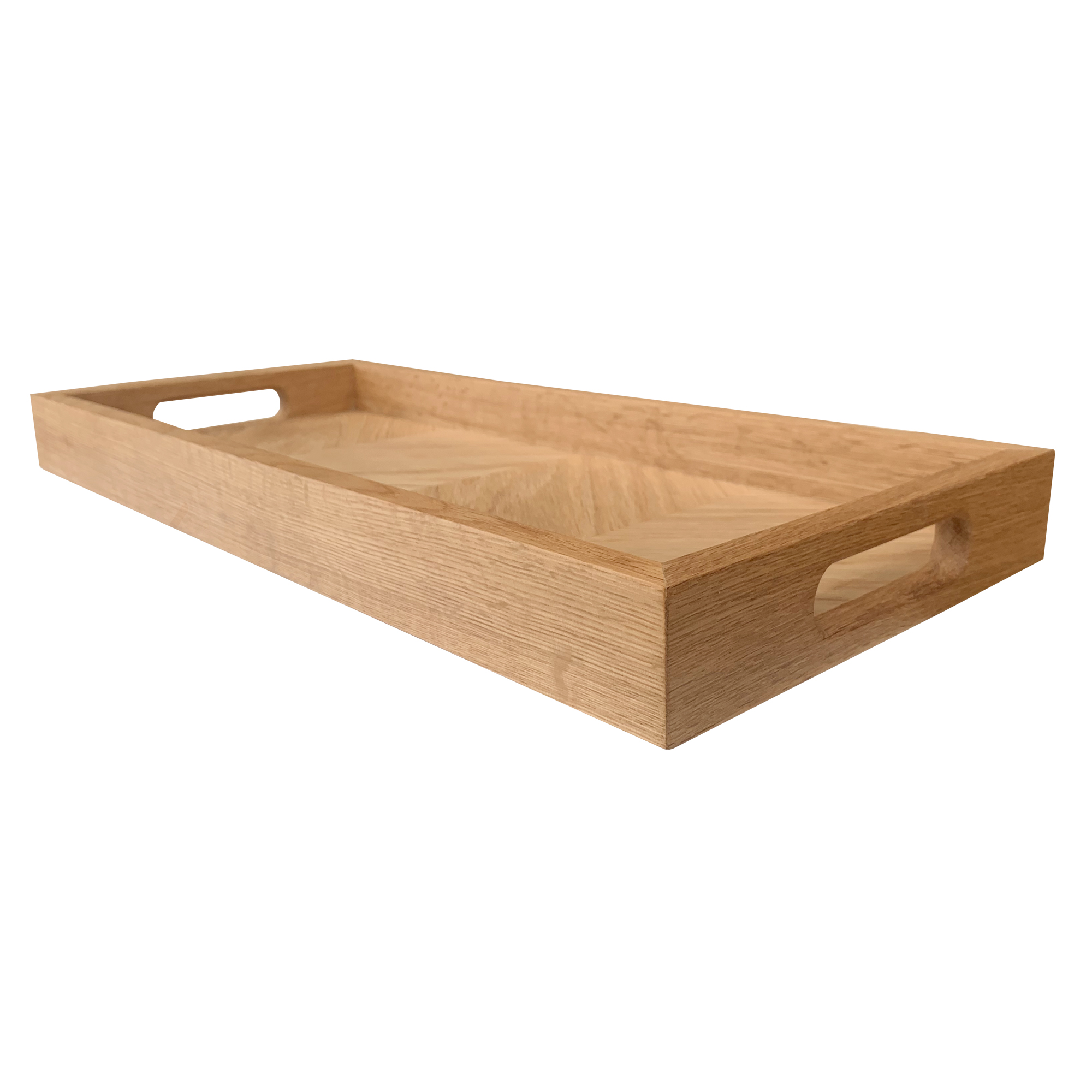 Premium Herringbone Wood Serving and Decorative Tray - Image 5