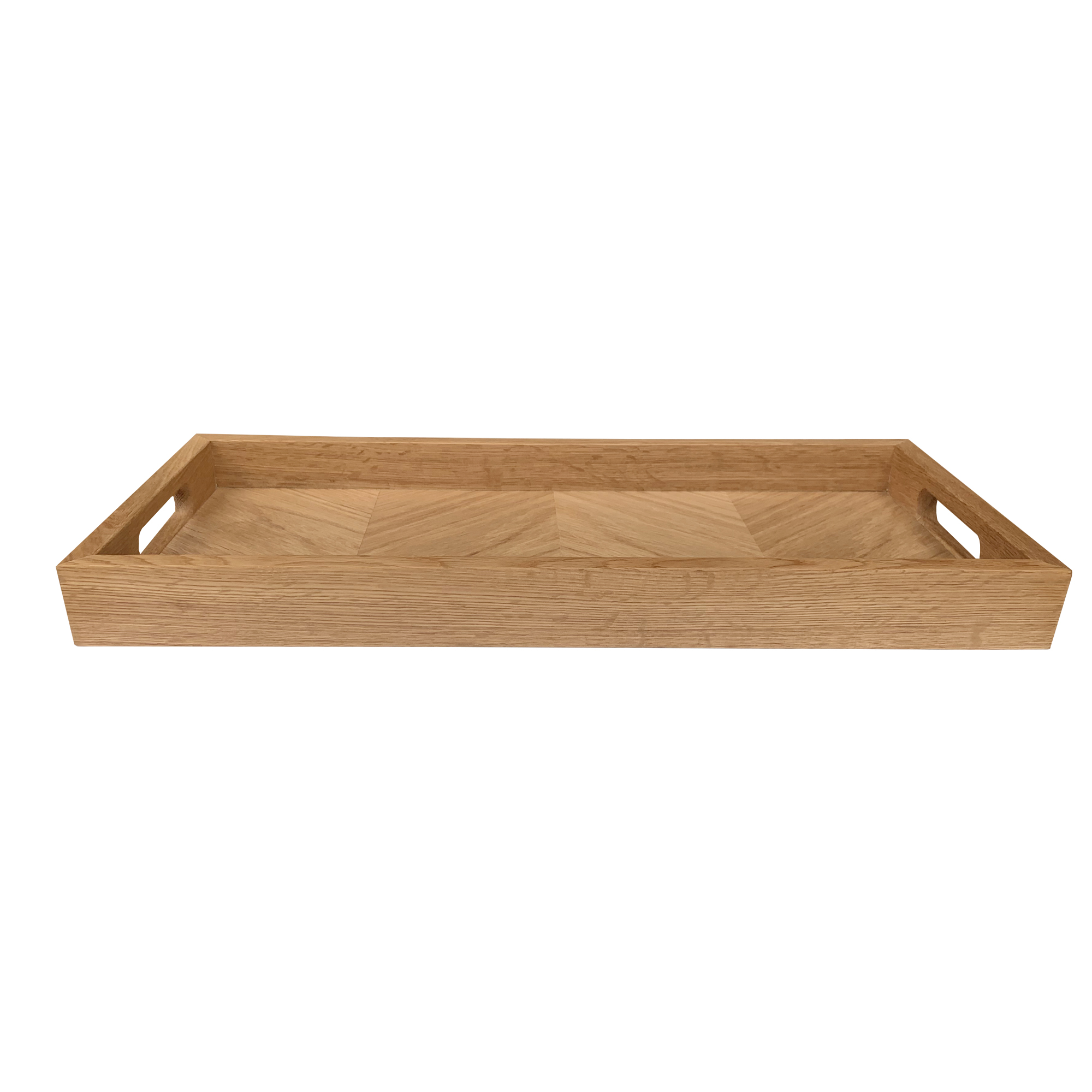 Premium Herringbone Wood Serving and Decorative Tray