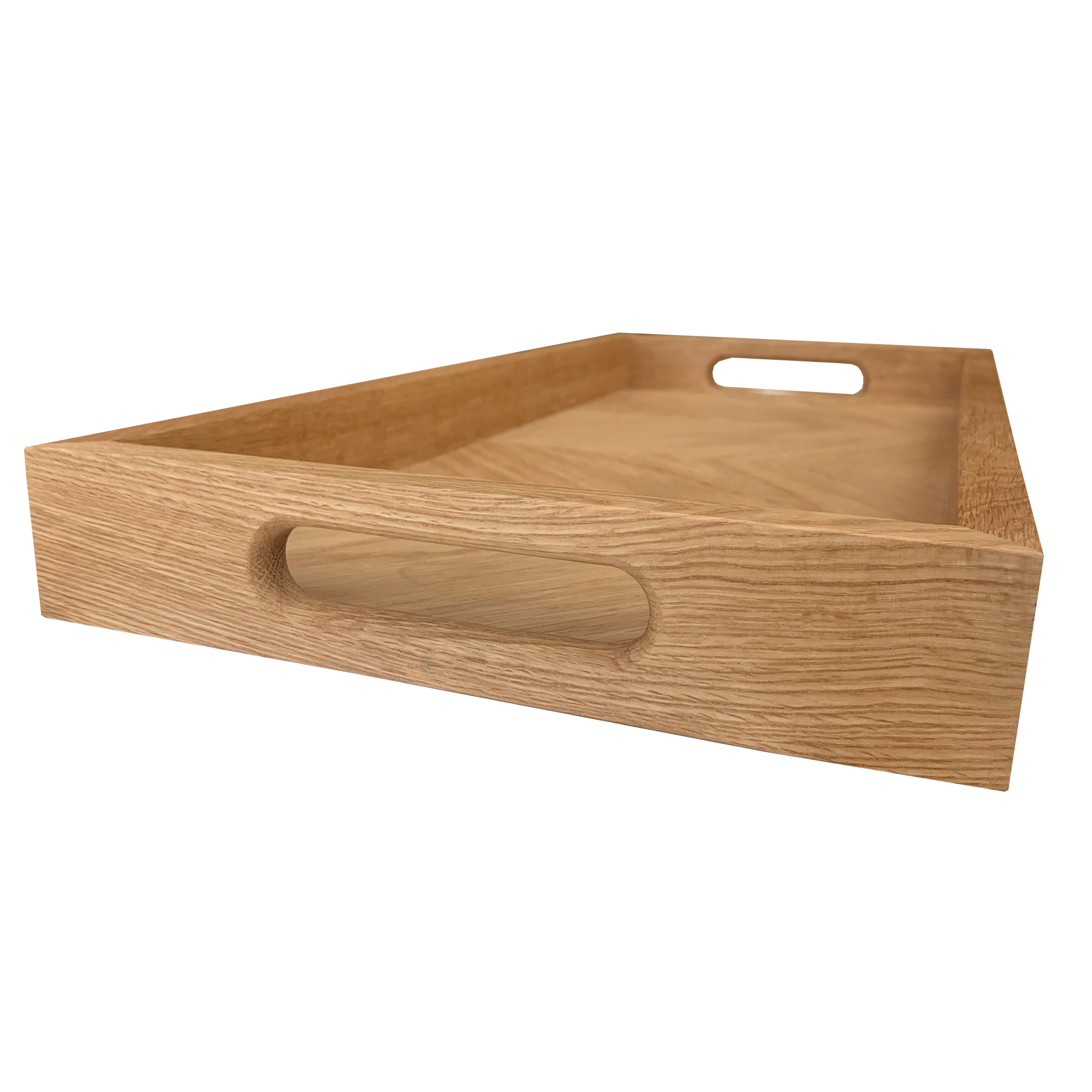 Premium Herringbone Wood Serving and Decorative Tray