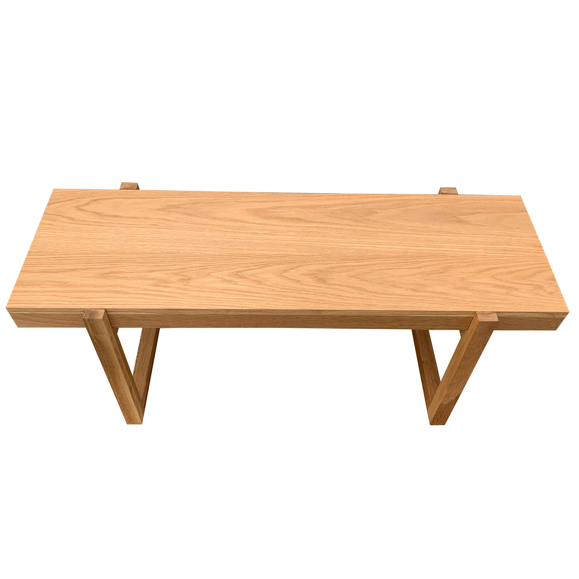 Solid Wood Minimalist U-Frame Bench and Coffee Table - Image 4