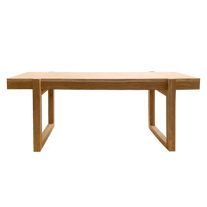 Solid Wood Minimalist U-Frame Bench and Coffee Table