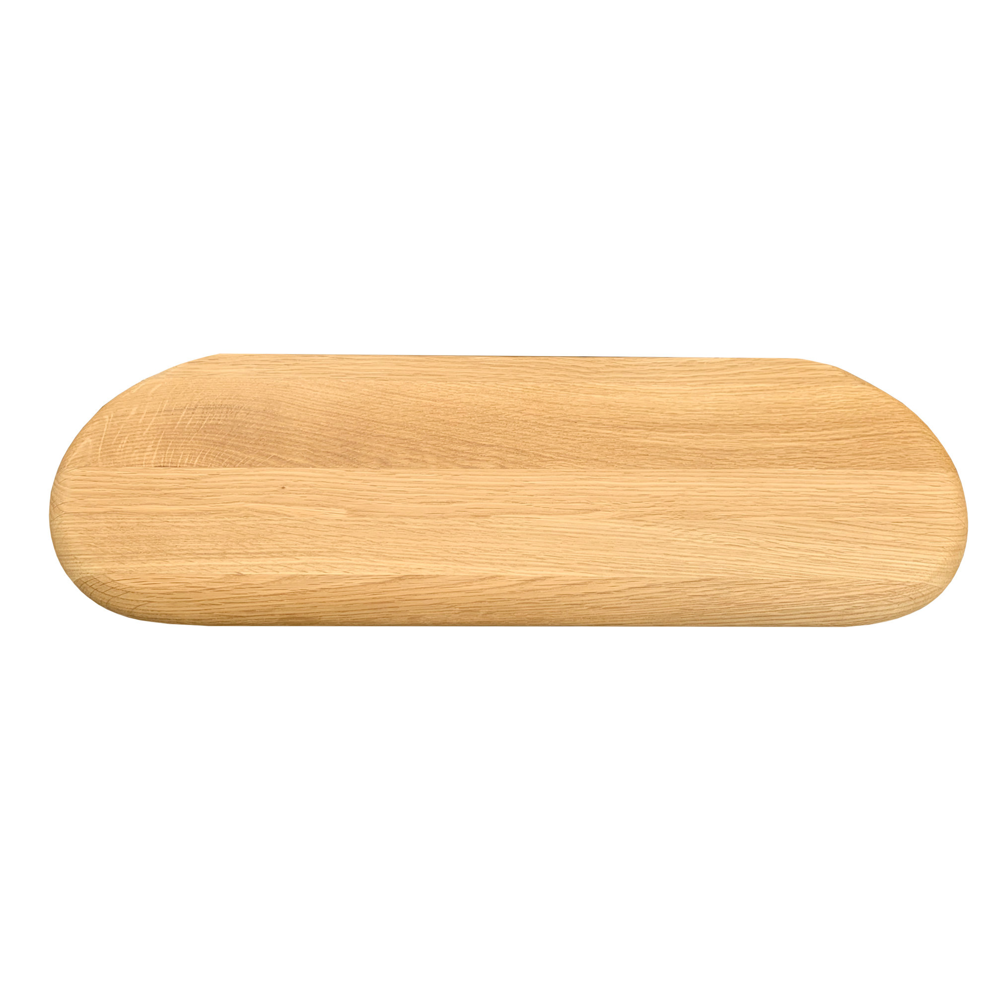 Solid Wood Rounded Floating Shelf with Hidden Steel Brackets