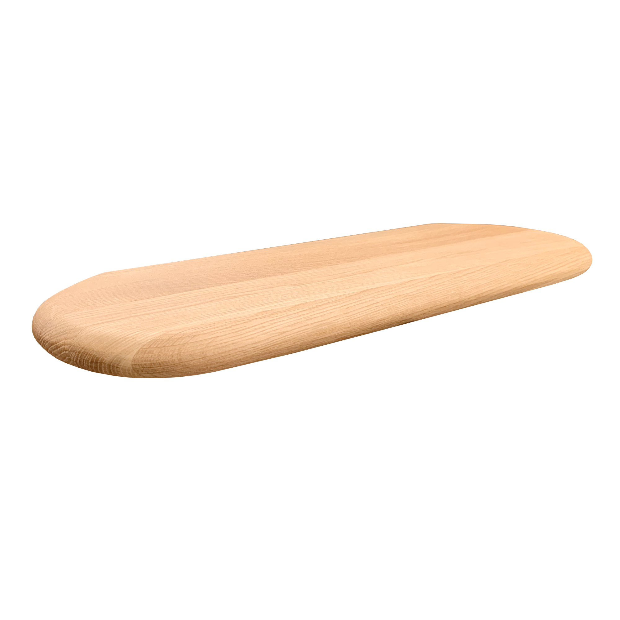 Solid Wood Rounded Floating Shelf with Hidden Steel Brackets